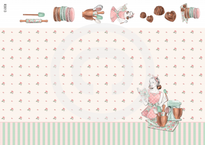 Set na receptár Maminkina shabby chic kuchyňa - slovenský text