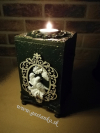 Krabička svietnik+zásobník na čajové sviečky š24cm