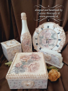 RP Shabby chic beige - 2 kytice ruží