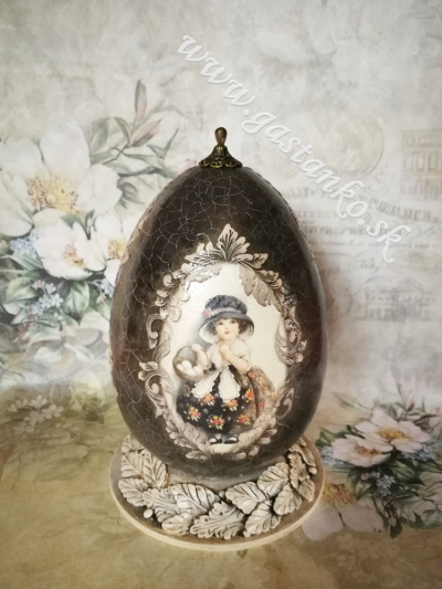 RP Vintage spring - dievčatká a ornamenty v hnedom