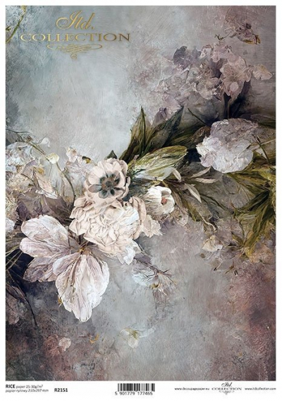 RP Pozadie fialkasto-sivé s kolážou kvetov