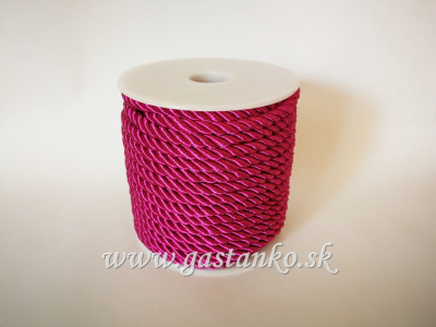 Točená šnúrka 5mm fuksia