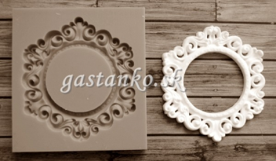 Silikónová forma Okrúhly rámček 6-hran 43mm