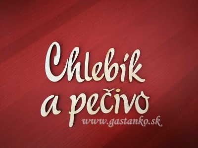 Nápis Chlebik a pečivo 