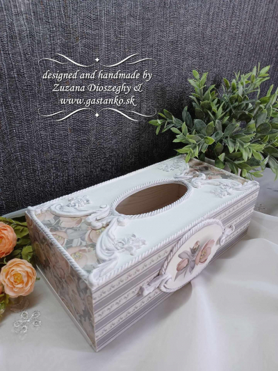 RP Shabby chic stone - tmavý podklad s bledými kvietkami