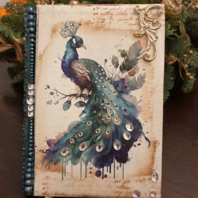 RP Damask tyrkys - pávy