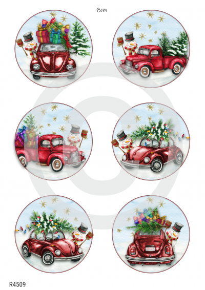 RP Červené Vianoce - medailóny s autami