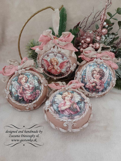 RP Tiffany - ružoví anjelici 8cm
