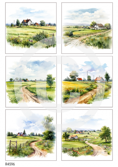 RP Krajinky - 6 obrázkov s domčekmi