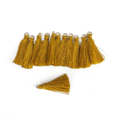 Textilný strapček 4cm 12ks zlatý