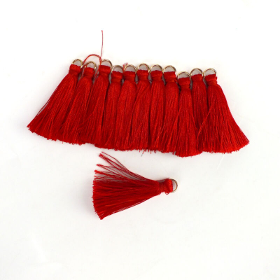 Textilný strapček 4cm 12ks červený