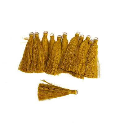 Textilný strapček 6cm 12ks zlatý