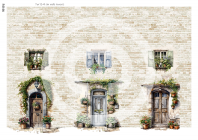 RP Diorama - priečelia tehlových domčekov veľké