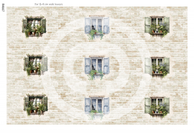 RP Diorama - okná tehlových domčekov veľké