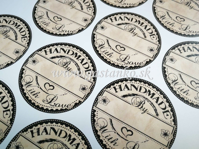 Samolepky Handmade s miestom na podpis