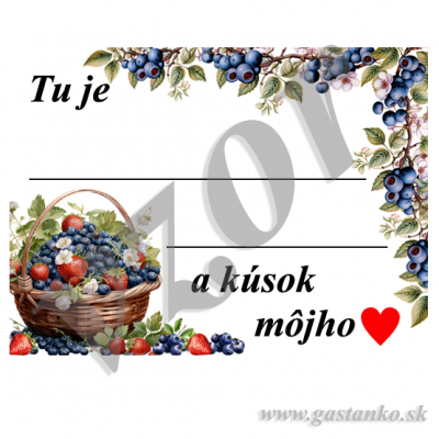 Samolepky na ovocné zaváraniny s miestom na vlastný text