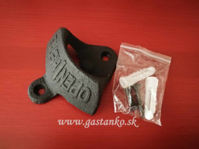 Kovový otvárak na fľaše + 2 skrutky