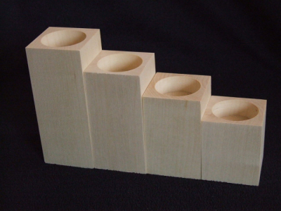 Svietničky hranaté 4-set P5x5