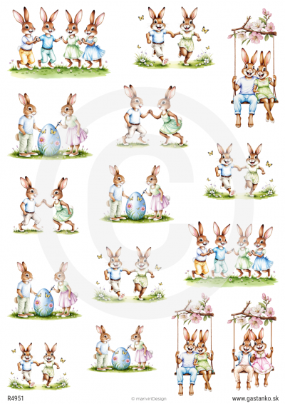 RP Funny Easter - tancujúci zajkovia