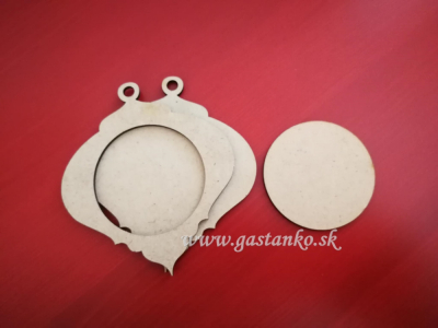 Závesná vintage ozdoba s rámčekom 10cm