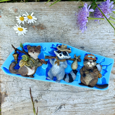 Silikónová forma Zvieratká-výletníci