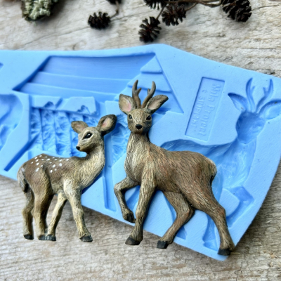 Silikónová forma Srnky pri kŕmidle