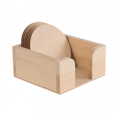 Podložky pod poháre v zásobníku