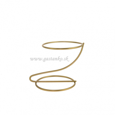Kovový stojan na kraslice a gule DVA PRSTENCE zlatý