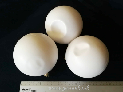 Bazár - Biela plastová guľa 11cm