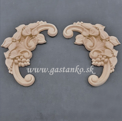 Ohybný dekoelement -elastické drevo 1pár 145x70mm
