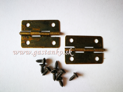 Pánt bronzový - 1pár + 8 skrutiek