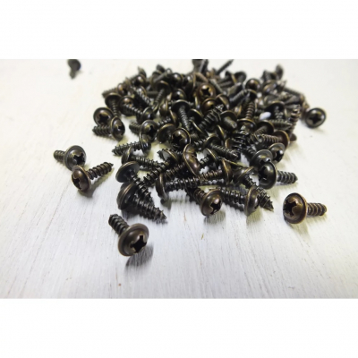 Skrutky antik bronz 3x10mm s veľkou hlavičkou 100ks