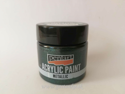 Akrylová farba Metalická trblietavá zelená