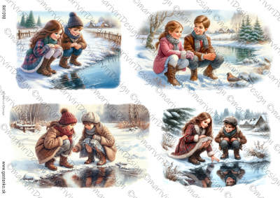 RP Deti v zime - 4 motívy