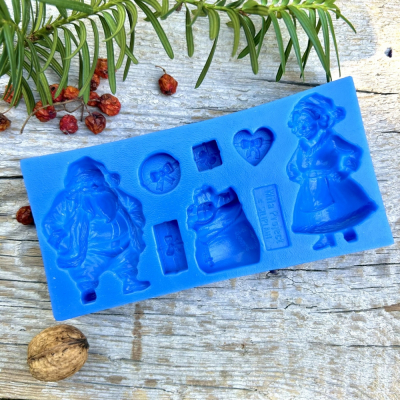 Silikónová forma Santa Claus a Mrs Claus
