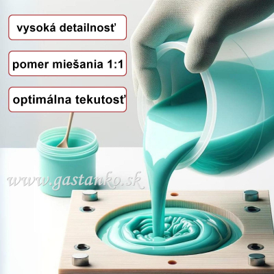 Silikónový kaučuk tyrkysový mäkký 500g