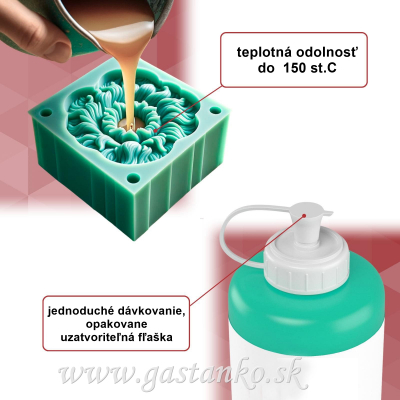 Silikónový kaučuk tyrkysový mäkký 500g