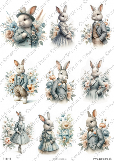 RP Vintage zajkovia - 9x elegantní