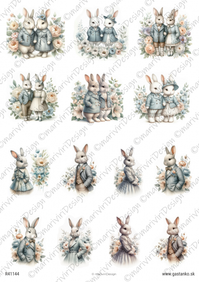 RP Vintage zajkovia - drobné postavičky