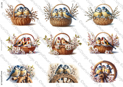 RP Jarné vtáčiky - v košíkoch