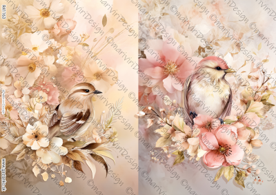 RP Vtáčiky - 2x na kvitnúcom kríku