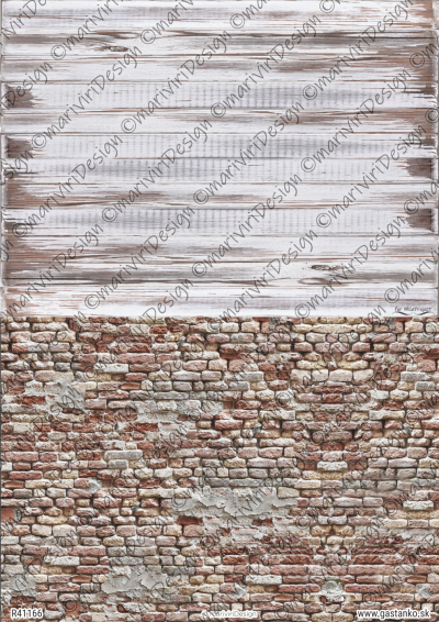 RP Víly - drevená a tehlová stena