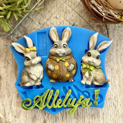 Silikónová forma Traja zajkovia