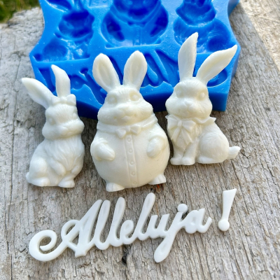 Silikónová forma Traja zajkovia