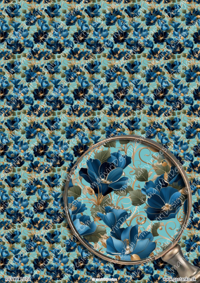 RP Pávy - kvetovaný vzor drobný