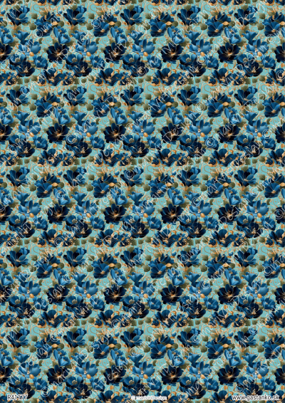 RP Pávy - kvetovaný vzor drobný