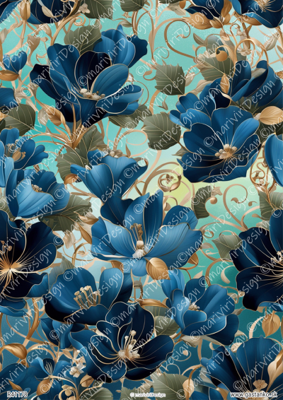 RP Pávy - kvetovaný vzor veľký