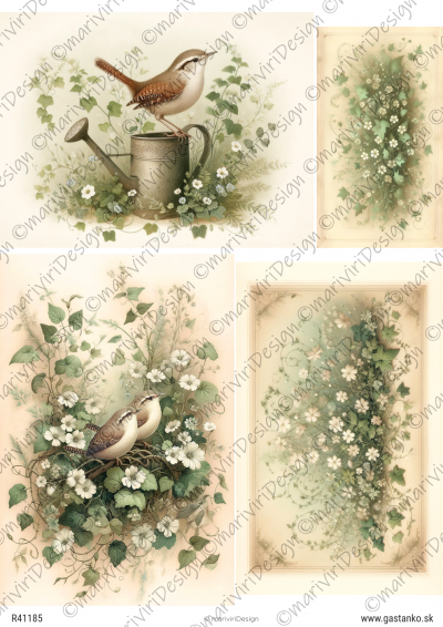 RP Zelená kolekcia - vtáčiky v zeleni