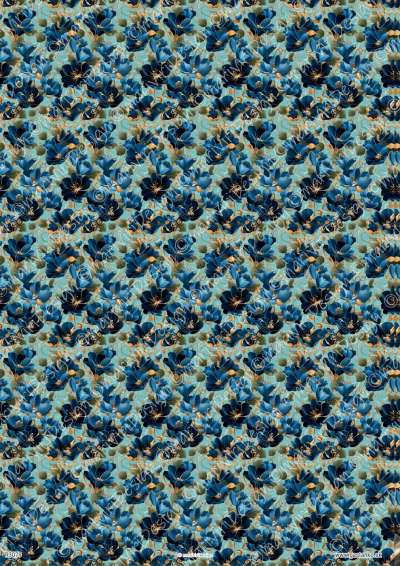 RP Pávy - kvetovaný vzor drobný