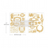 Zlatý transfer Label De Luxe - 2 hárky A4